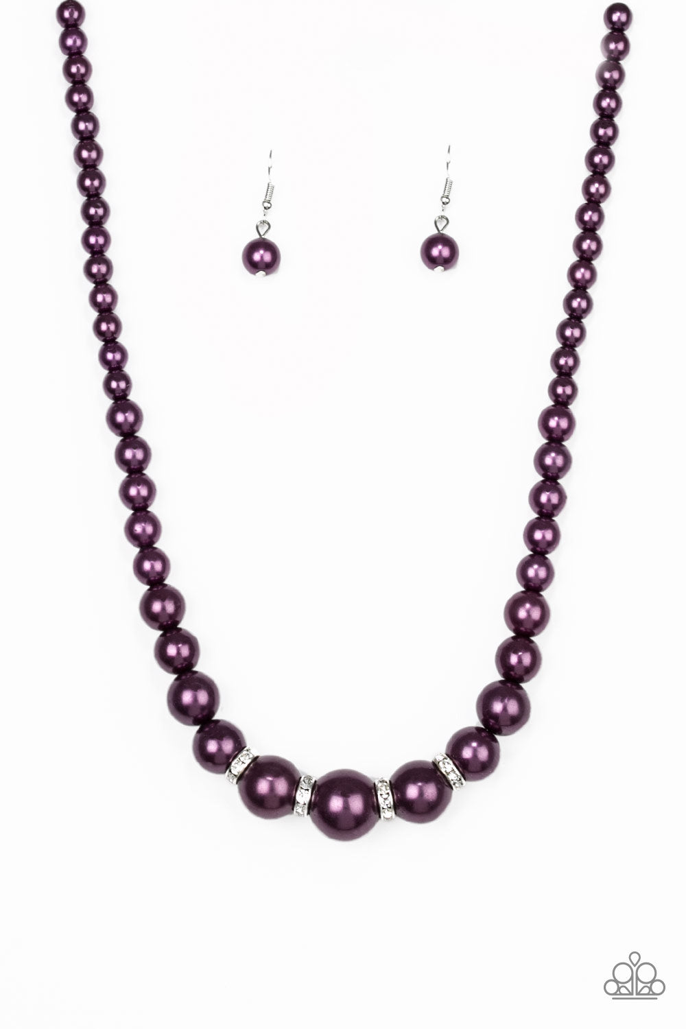Party Pearls - Purple - Bling With Crystal