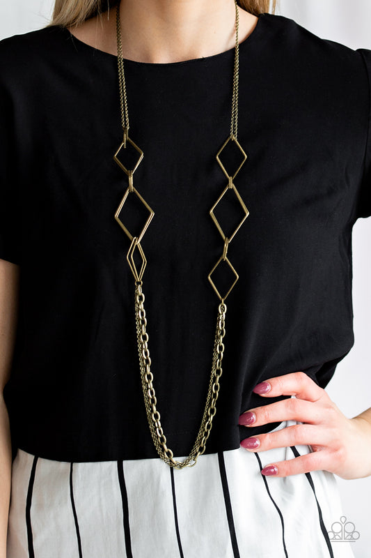 Fashion Fave - Brass - Bling With Crystal