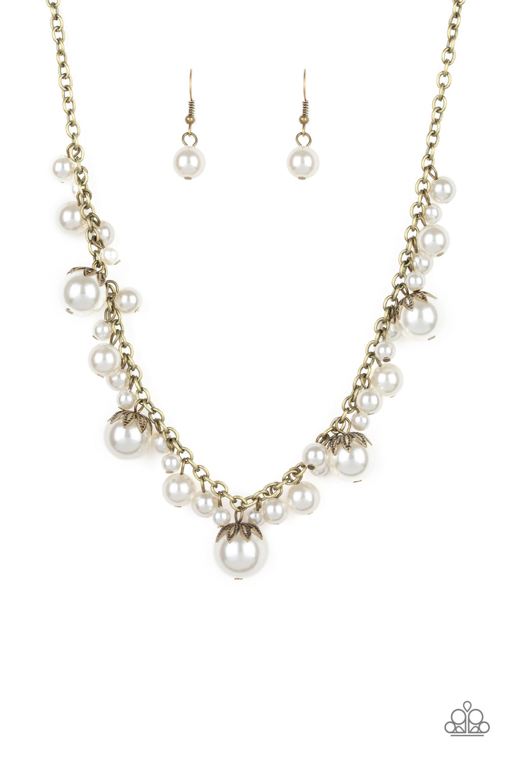 Uptown Pearls - Brass - Bling With Crystal
