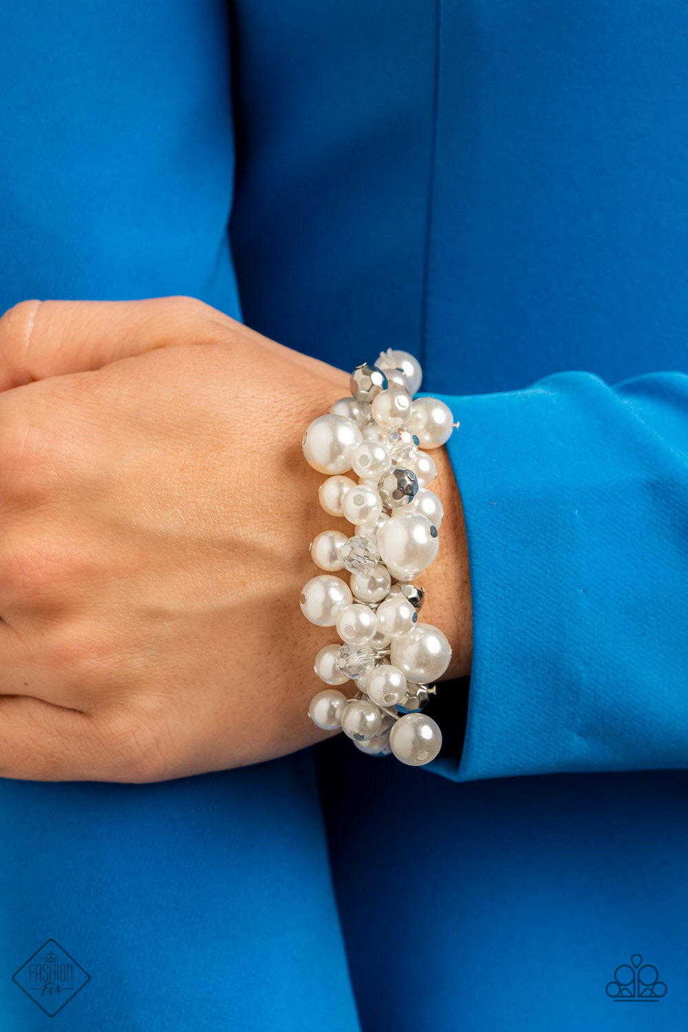 Elegantly Exaggerated - White - Bling With Crystal