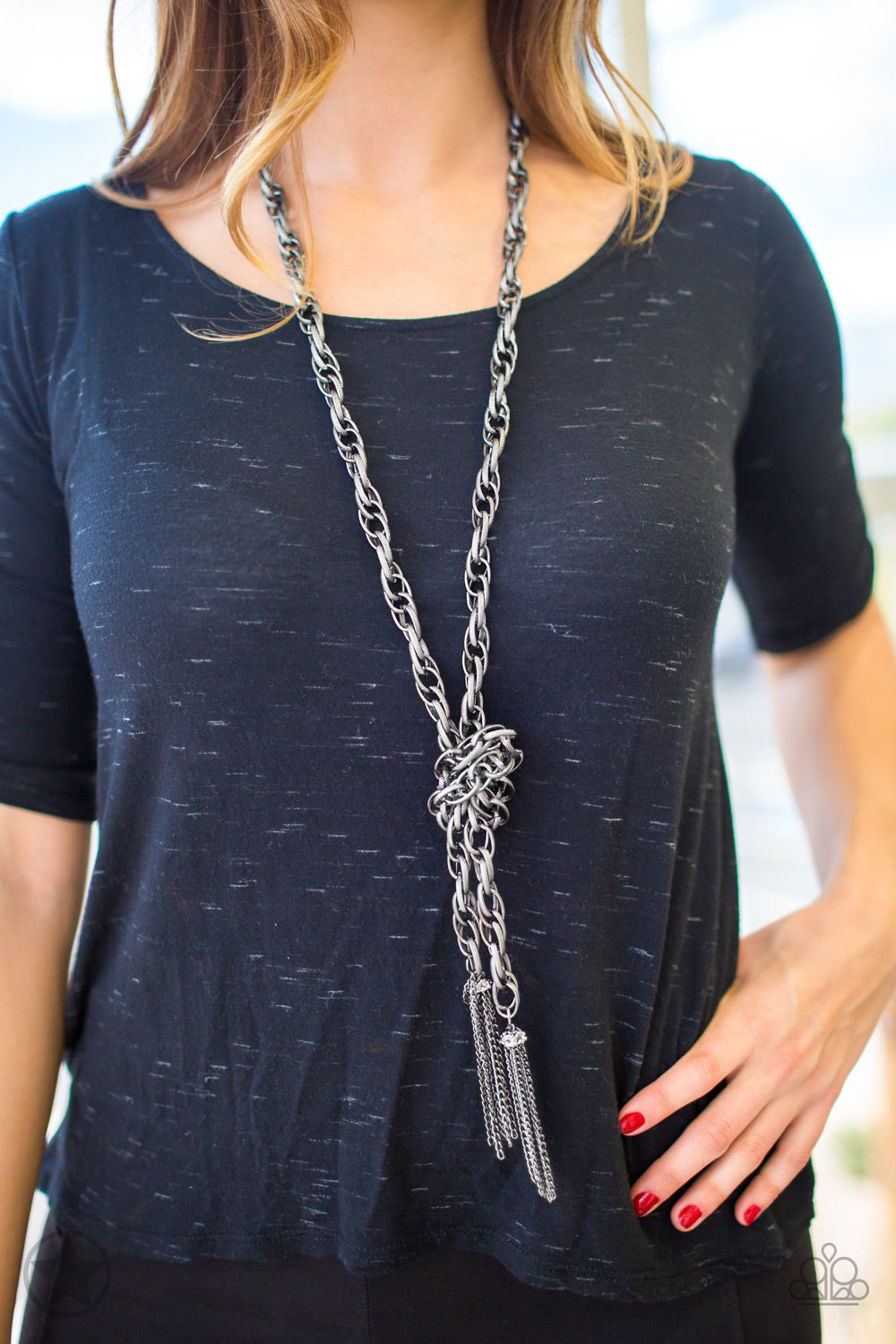 SCARFed for Attention - Gunmetal - Bling With Crystal